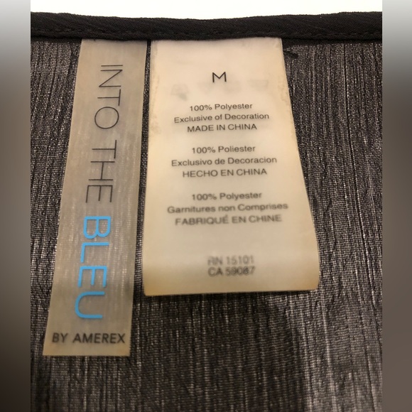 NWOT Swimsuit Cover-up “Into The Bleu” by Amerex - with colorful Pom-Pom trim - Picture 11 of 12